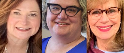 Composite photo of Elizabeth Palmer Bennett, Barbara Kemmis, and Jean Stephens Newbert